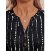 imageAUTOMET Womens Long Sleeve Shirts 2025 Fall Fashion Dressy Casual Tops Trendy Henley Blouses Cute Work Outfits ClothesBlack Dot Line
