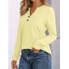 imageAUTOMET Womens Long Sleeve Shirts 2025 Fall Fashion Dressy Casual Tops Trendy Henley Blouses Cute Work Outfits ClothesButter Yellow