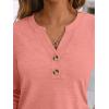 imageAUTOMET Womens Long Sleeve Shirts 2025 Fall Fashion Dressy Casual Tops Trendy Henley Blouses Cute Work Outfits ClothesCoral