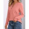 imageAUTOMET Womens Long Sleeve Shirts 2025 Fall Fashion Dressy Casual Tops Trendy Henley Blouses Cute Work Outfits ClothesCoral
