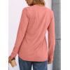 imageAUTOMET Womens Long Sleeve Shirts 2025 Fall Fashion Dressy Casual Tops Trendy Henley Blouses Cute Work Outfits ClothesCoral