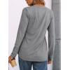 imageAUTOMET Womens Long Sleeve Shirts 2025 Fall Fashion Dressy Casual Tops Trendy Henley Blouses Cute Work Outfits ClothesGrey