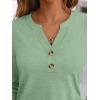 imageAUTOMET Womens Long Sleeve Shirts 2025 Fall Fashion Dressy Casual Tops Trendy Henley Blouses Cute Work Outfits ClothesLight Green