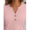 imageAUTOMET Womens Long Sleeve Shirts 2025 Fall Fashion Dressy Casual Tops Trendy Henley Blouses Cute Work Outfits ClothesPink