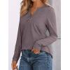 imageAUTOMET Womens Long Sleeve Shirts 2025 Fall Fashion Dressy Casual Tops Trendy Henley Blouses Cute Work Outfits ClothesRose Taupe