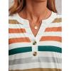 imageAUTOMET Womens Long Sleeve Shirts 2025 Fall Fashion Dressy Casual Tops Trendy Henley Blouses Cute Work Outfits ClothesStriped Orange