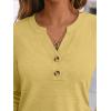 imageAUTOMET Womens Long Sleeve Shirts 2025 Fall Fashion Dressy Casual Tops Trendy Henley Blouses Cute Work Outfits ClothesYellow
