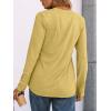 imageAUTOMET Womens Long Sleeve Shirts 2025 Fall Fashion Dressy Casual Tops Trendy Henley Blouses Cute Work Outfits ClothesYellow