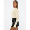 imageAUTOMET Womens Long Sleeve Shirts Basic Compression Going Out Crop Tops Fall Fashion Y2K Clothes 2025Apricot