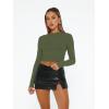 imageAUTOMET Womens Long Sleeve Shirts Basic Compression Going Out Crop Tops Fall Fashion Y2K Clothes 2025Armygreen