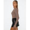 imageAUTOMET Womens Long Sleeve Shirts Basic Compression Going Out Crop Tops Fall Fashion Y2K Clothes 2025Coffee Grey