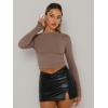 imageAUTOMET Womens Long Sleeve Shirts Basic Compression Going Out Crop Tops Fall Fashion Y2K Clothes 2025Coffee Grey