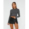 imageAUTOMET Womens Long Sleeve Shirts Basic Compression Going Out Crop Tops Fall Fashion Y2K Clothes 2025Gray
