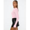 imageAUTOMET Womens Long Sleeve Shirts Basic Compression Going Out Crop Tops Fall Fashion Y2K Clothes 2025Pink
