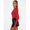 imageAUTOMET Womens Long Sleeve Shirts Basic Compression Going Out Crop Tops Fall Fashion Y2K Clothes 2025Red