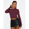 imageAUTOMET Womens Long Sleeve Shirts Basic Compression Going Out Crop Tops Fall Fashion Y2K Clothes 2025Winered