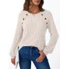 imageAUTOMET Womens Long Sleeve Shirts Casual Tunic Work Tops Cute Pullover Sweaters Early Fall Outfits 2025 Winter ClothingApricot