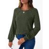 imageAUTOMET Womens Long Sleeve Shirts Casual Tunic Work Tops Cute Pullover Sweaters Early Fall Outfits 2025 Winter ClothingArmy Green
