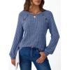 imageAUTOMET Womens Long Sleeve Shirts Casual Tunic Work Tops Cute Pullover Sweaters Early Fall Outfits 2025 Winter ClothingBlue