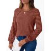 imageAUTOMET Womens Long Sleeve Shirts Casual Tunic Work Tops Cute Pullover Sweaters Early Fall Outfits 2025 Winter ClothingCaramel