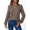 imageAUTOMET Womens Long Sleeve Shirts Casual Tunic Work Tops Cute Pullover Sweaters Early Fall Outfits 2025 Winter ClothingChocolate Brown