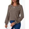 imageAUTOMET Womens Long Sleeve Shirts Casual Tunic Work Tops Cute Pullover Sweaters Early Fall Outfits 2025 Winter ClothingChocolate Brown
