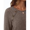 imageAUTOMET Womens Long Sleeve Shirts Casual Tunic Work Tops Cute Pullover Sweaters Early Fall Outfits 2025 Winter ClothingChocolate Brown