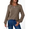 imageAUTOMET Womens Long Sleeve Shirts Casual Tunic Work Tops Cute Pullover Sweaters Early Fall Outfits 2025 Winter ClothingCoffee