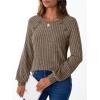 imageAUTOMET Womens Long Sleeve Shirts Casual Tunic Work Tops Cute Pullover Sweaters Early Fall Outfits 2025 Winter ClothingCoffee