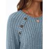imageAUTOMET Womens Long Sleeve Shirts Casual Tunic Work Tops Cute Pullover Sweaters Early Fall Outfits 2025 Winter ClothingDusty Blue