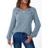 imageAUTOMET Womens Long Sleeve Shirts Casual Tunic Work Tops Cute Pullover Sweaters Early Fall Outfits 2025 Winter ClothingDusty Blue