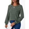 imageAUTOMET Womens Long Sleeve Shirts Casual Tunic Work Tops Cute Pullover Sweaters Early Fall Outfits 2025 Winter ClothingGreen