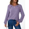 imageAUTOMET Womens Long Sleeve Shirts Casual Tunic Work Tops Cute Pullover Sweaters Early Fall Outfits 2025 Winter ClothingLight Purple