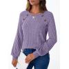 imageAUTOMET Womens Long Sleeve Shirts Casual Tunic Work Tops Cute Pullover Sweaters Early Fall Outfits 2025 Winter ClothingLight Purple