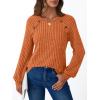imageAUTOMET Womens Long Sleeve Shirts Casual Tunic Work Tops Cute Pullover Sweaters Early Fall Outfits 2025 Winter ClothingOrange