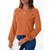 imageAUTOMET Womens Long Sleeve Shirts Casual Tunic Work Tops Cute Pullover Sweaters Early Fall Outfits 2025 Winter ClothingOrange