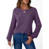imageAUTOMET Womens Long Sleeve Shirts Casual Tunic Work Tops Cute Pullover Sweaters Early Fall Outfits 2025 Winter ClothingPurple