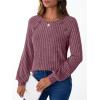 imageAUTOMET Womens Long Sleeve Shirts Casual Tunic Work Tops Cute Pullover Sweaters Early Fall Outfits 2025 Winter ClothingPurple Red