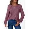imageAUTOMET Womens Long Sleeve Shirts Casual Tunic Work Tops Cute Pullover Sweaters Early Fall Outfits 2025 Winter ClothingPurple Red