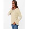 imageAUTOMET Womens Long Sleeve Shirts Color Block Casual Crewneck Tops Tshirt Basic Tee Fall Fashion Clothes Trendy OutfitsCream