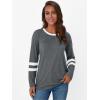 imageAUTOMET Womens Long Sleeve Shirts Color Block Casual Crewneck Tops Tshirt Basic Tee Fall Fashion Clothes Trendy OutfitsDarkgrey