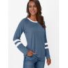 imageAUTOMET Womens Long Sleeve Shirts Color Block Casual Crewneck Tops Tshirt Basic Tee Fall Fashion Clothes Trendy OutfitsLightblue