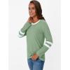 imageAUTOMET Womens Long Sleeve Shirts Color Block Casual Crewneck Tops Tshirt Basic Tee Fall Fashion Clothes Trendy OutfitsLightgreen