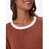 imageAUTOMET Womens Long Sleeve Shirts Color Block Casual Crewneck Tops Tshirt Basic Tee Fall Fashion Clothes Trendy OutfitsMaple