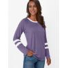 imageAUTOMET Womens Long Sleeve Shirts Color Block Casual Crewneck Tops Tshirt Basic Tee Fall Fashion Clothes Trendy OutfitsPurple
