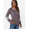 imageAUTOMET Womens Long Sleeve Shirts Color Block Casual Crewneck Tops Tshirt Basic Tee Fall Fashion Clothes Trendy OutfitsRosetaupe