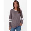 imageAUTOMET Womens Long Sleeve Shirts Color Block Casual Crewneck Tops Tshirt Basic Tee Fall Fashion Clothes Trendy OutfitsRosetaupe