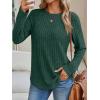 imageAUTOMET Womens Long Sleeve Shirts Fall Fashion Tops 2025 Crewneck Dressy Sweaters Tunic Winter Clothes Casual OutfitsDarkgreen