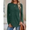 imageAUTOMET Womens Long Sleeve Shirts Fall Fashion Tops 2025 Crewneck Dressy Sweaters Tunic Winter Clothes Casual OutfitsDarkgreen