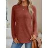 imageAUTOMET Womens Long Sleeve Shirts Fall Fashion Tops 2025 Crewneck Dressy Sweaters Tunic Winter Clothes Casual OutfitsMaple